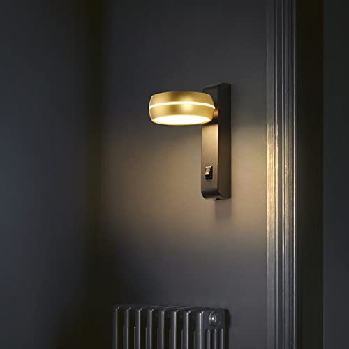 Luz de la pared LED moderna para evitar fatiga ocular con foco ajustable 350° e interruptor físico 5