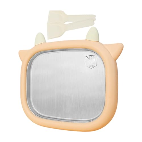 Kaeltsyn Máquina manual para hacer helados sin electricidad, dispositivo de yogurt, máquina de helado enrollada para el hogar, placa de congelación con 2 raspadores, pequeña máquina frita para el