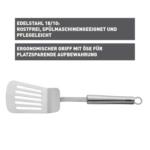 Foto von Silit Classic Line Pfannenwender Edelstahl 34 cm, Edelstahl poliert, Grillspachtel, Lasagneheber, spülmaschinengeeignet