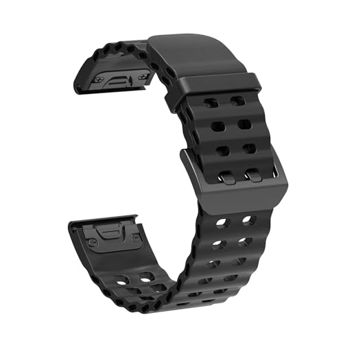 [�����ȓX] 22/26MM �V���R���X�g���b�v �ɓK��Garmin �N�C�b�N�t�B�b�g�o���h Fenix 8 47mm 51 7 7X 7S 6 6X Pro 5 5X Epix 2 Forerunner 965 955 945(Black,22mm)