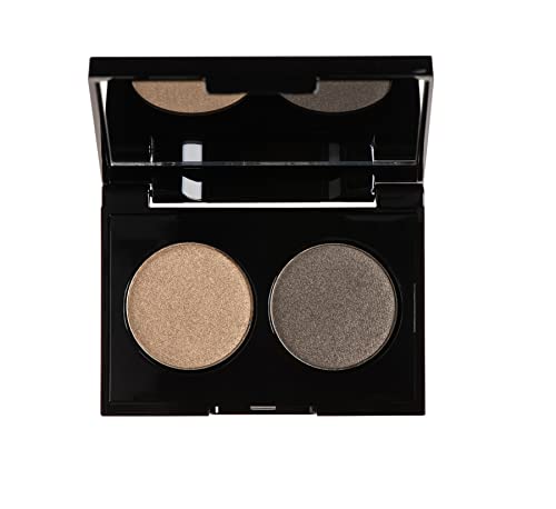 KORRES Duo Eyeshadow Paleta Volcanic Minerals Velvet - Khakis 48 - Paleta de sombra de ojos para un resultado de color intenso, vegano, 3 g