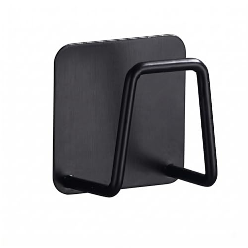 Stainless Steel Bathroom Storage Hook for Wall Hanging with Multi Functional Design for Daily Home Organization in Black