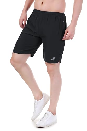 Image of Sports Shorts for Men, Athletic Running & Gym Shorts with Zip Pocket, Regular Fit Training Shorts