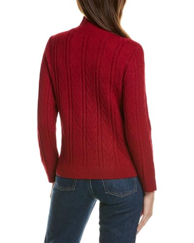 Anne Klein Women's Chevron Stitch Sweater W/Mock Neck2