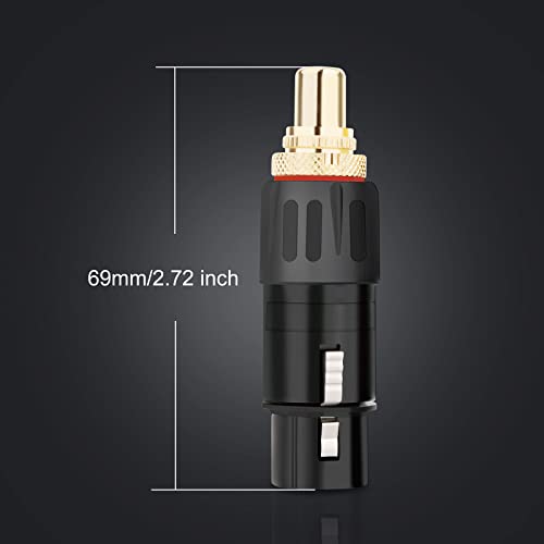 Adaptador XLR Hembra a RCA Hembra 2 unidades Preffair miniatura 6
