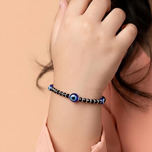 Image of Evil Eye Bracelet for Women | Pure 925 Sterling Silver Women Nazariya Bracelet | Stylish, Trendy, Adjustable & Comfortable for Everyday Wear | Gift for Girlfriend & Wife