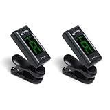 S.Yairi エスヤイリ クリップチューナー クロマチックタイプ Chromatic Clip Tuner 角度調整可能 SYC-01 x2個セット [動作確認用電池付属]