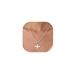adjustable chain cross-silver