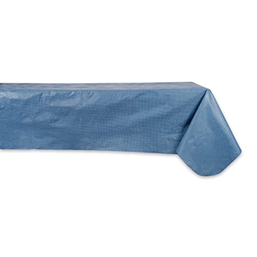 DII Waterproof & Spill Proof Tabletop Protection Durable, Indoor/Outdoor, Tablecloth, 60x102, Blue