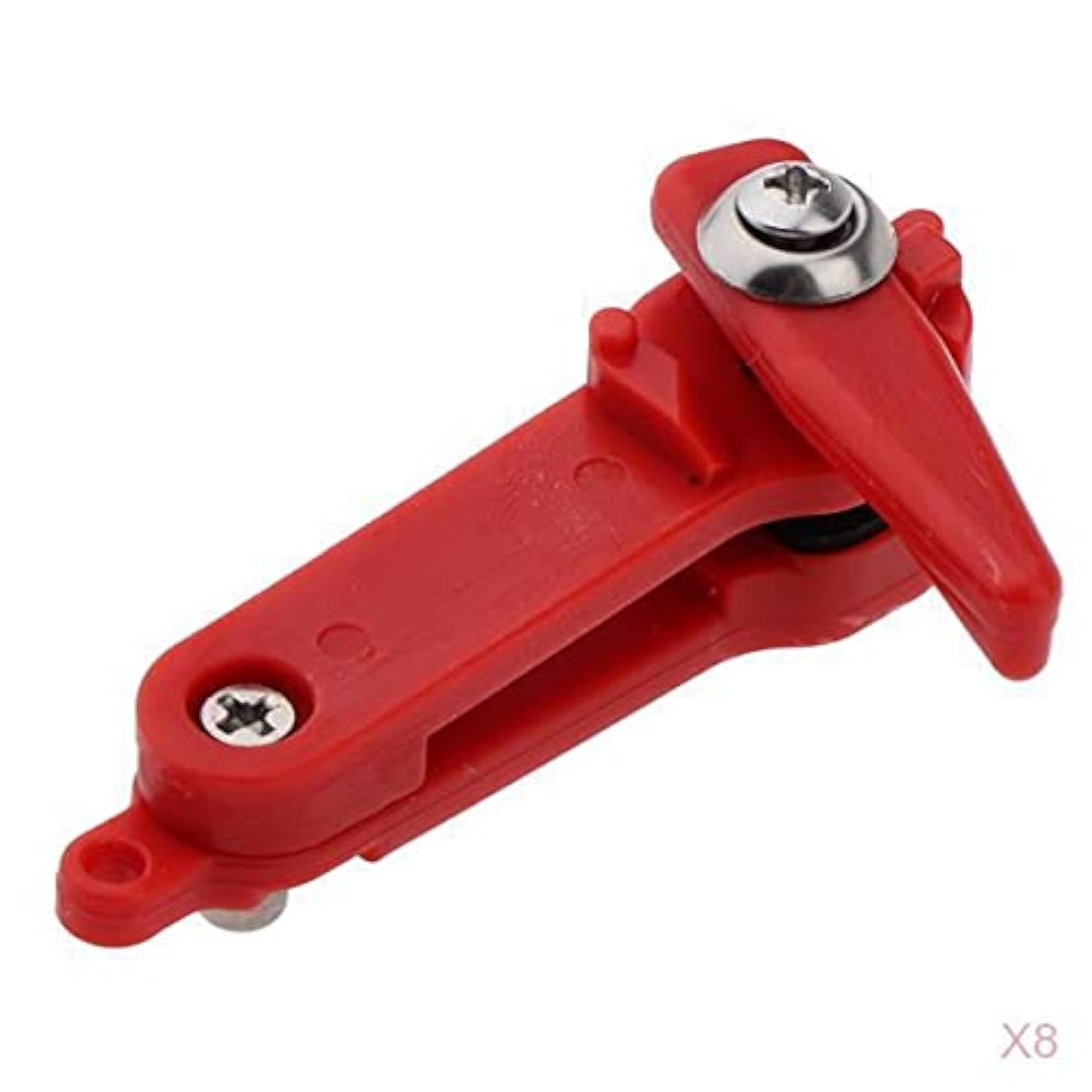 8pcs Red Padded Heavy Tension Snap Release Clips