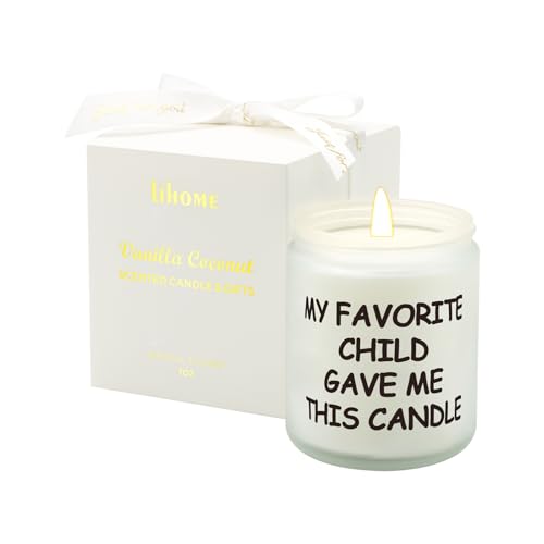 Lihome Gifts for Mom from Daughter Son Best Mom Gifts Funny Birthday Mothers Day Thanksgiving Christmas Gift Vanilla Coconut Candle