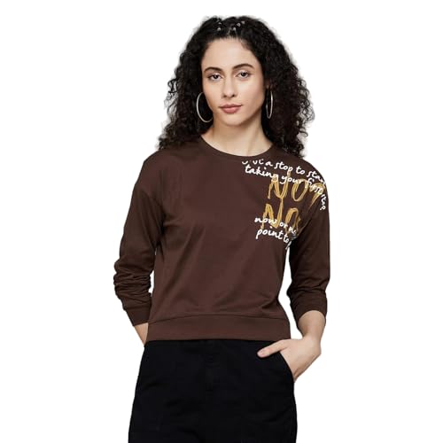 Ginger by Lifestyle Women Cotton Regular Fit Solid Sweatshirt Ginger by Lifestyle Women Cotton Regular Fit Solid Sweatshirt