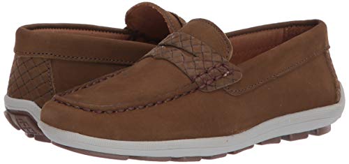 Image of Driver Club USA Kids' Kids Made in Brazil Fashion Genuine Leather Driving Loafer with Penny Detail