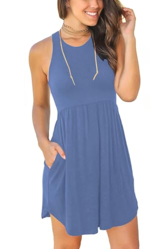 Image of HiMONE Vacation Dresses for Women 2025 Summer Dress Women's Casual Sundresses Casual Beach Petite Sun Dress XS-2XL