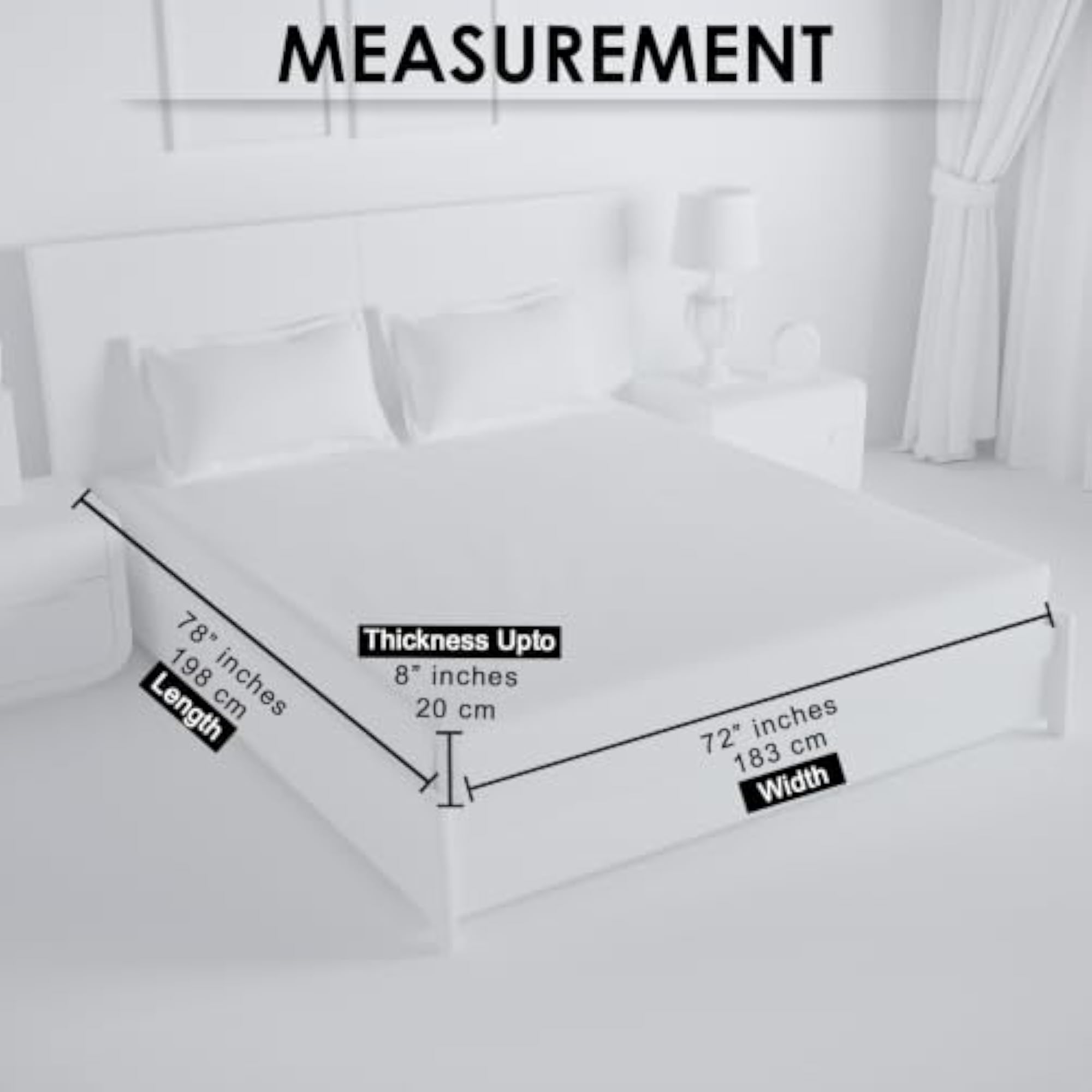 Story@Home 300 TC Cotton Linen King Size Fitted Bedsheet