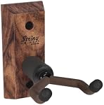 String Swing Support mural Ukulele pour Mandolin Ukele Concert Ananas Soprano Tenor et Baritone Kit alternatif de cas compatible pour la maison ou le studio - Bois franc de noyer noir CC01UK-BW