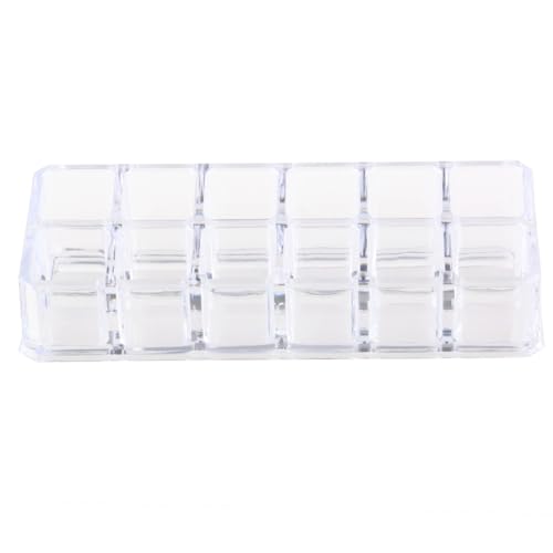 PACKOVE Présentoir à Rouges à Lèvres pour Rangement et Exposition en Acrylique Transparent Solide 12 Compartiments Individuels pour Usage Professionnel...
