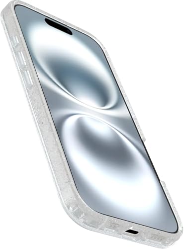 Image of OtterBox iPhone 16 (Only) - Symmetry Series Clear+ Case - Stardust (Clear /Glitter) - Snaps to MagSafe - Ultra-Sleek - Raised Edges Protect Camera & Screen - Non-Retail Packaging