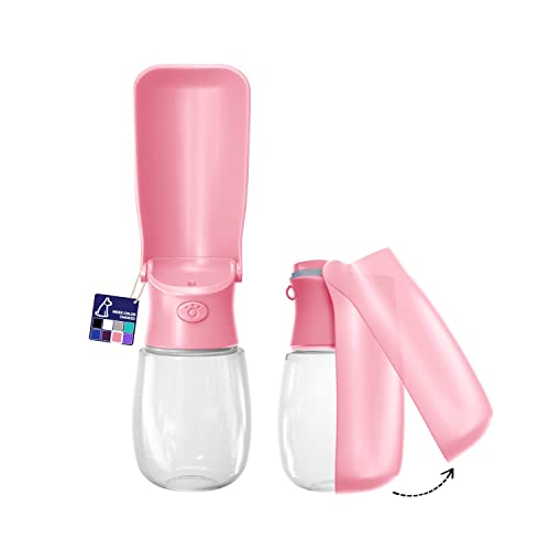 Image of WePet Foldable Portable Dog Water Bottle Puppy Water Dispenser with Drinking Feeder, 12 OZ, High-Temperature Resistant Leak Proof for Pets Outdoor Walking, Hiking, Travel, Food Grade Plastic BPA Free