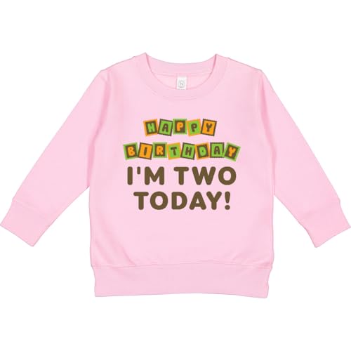 inktastic Happy 2nd Birthday I'm 2 Childs Toddler Sweatshirt 4T Pink 3e49