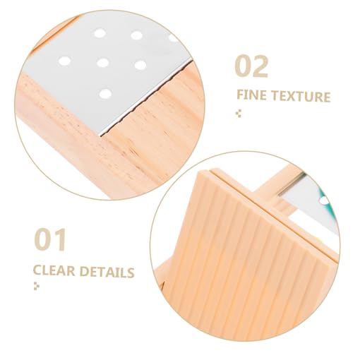 Picadora de Verduras Luxshiny de Madera y Acero Inoxidable miniatura 3