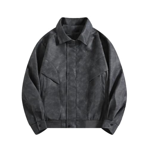 Veste en cuir homme vintage de style workwear noble et élégante
