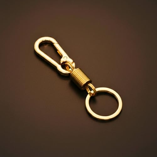 Image of THE MEN THING - Stylish Multicolor Stainless Steel Keychain for Men & Boys (IRON LOOP GOLD - Compact)