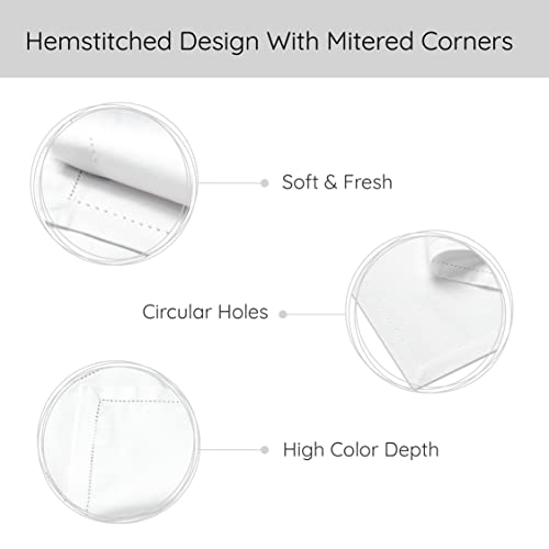 image for Encasa Homes 100% Cotton Hemstitched Table Runner for 6 seater Dining 