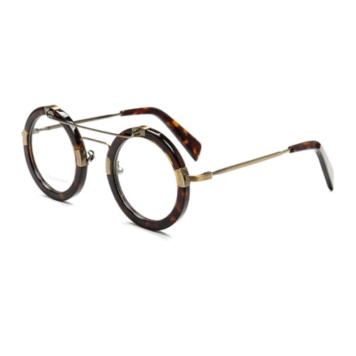 Monture de lunettes ronde rétro écaille c3 mixte pour verres de vue