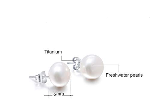 Titanium Hypoallergenic Earrings with Fresh Water Pearls, For Sensitive Ears2