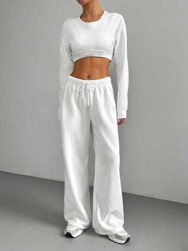 Image of dockstreet Loose fit Open Bottom Joggers /Loose fit, Trouser stylelowers /Cute Style, Relaxed Casual Lounge Pants for Women