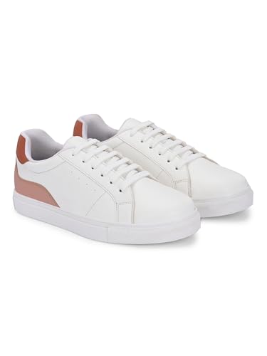 Image of Centrino Women Casual Shoes | Colorblock Sneakers with Ultra Soft Cushion Lace-Up Shoes All-Day Comfort | Trendy & Lightweight Design | Low Top Flat Sole(7611)