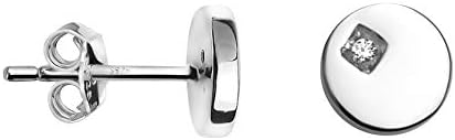 SOFIA MILANI - Women's Earrings 925 Silver - with Zirconia Stone - Circle Stud Earrings - 20171