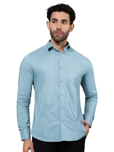 Image of Beyoung Cotton Plain Regular Fit Shirt for Men | Full Sleeve | Formal Shirt | Classic Collar Cotton