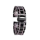 Cinturino in ceramica in acciaio da 20mm 22mm adatto for Samsung Galaxy Watch4 5 40mm 45 44mm Pro Fit for cinturino for orologio Amazfit Gts(Black and pink,24mm)