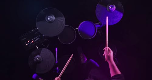 Image of Yamaha DTX402K Electronic Drum Kit - Beginner-Friendly 8-Piece Digital Drum Set with Quiet Silicone Pads, Adjustable Rack & Training Functions - Black