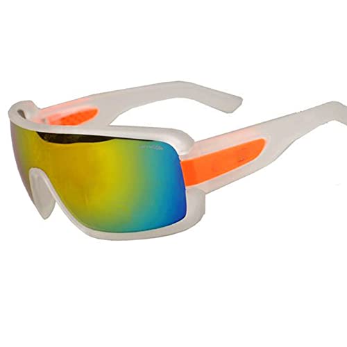 Lunettes de soleil carrées pour homme avec verres miroirs au design classique