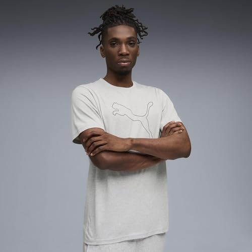 Puma Herren M Tad Essential Heather Cat Tees, Light Gray Heather, M EU – Ansicht 3