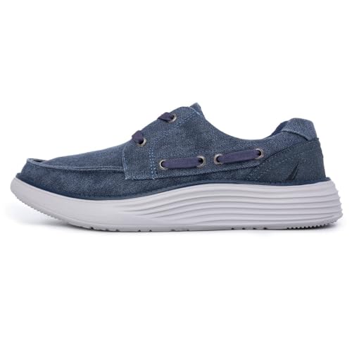 Image of Nautica Men's Slip-On Casual Loafers Comfort Sneaker - Elastic Stretch Moccasin - Athletic Walking Shoe-Pearson