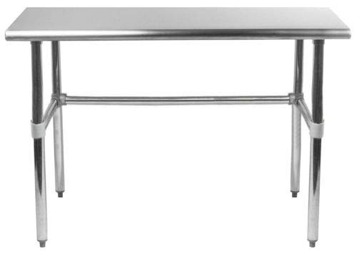 Image of 48 inchx16 inch Open Base Stainless Steel Work Table, NSF