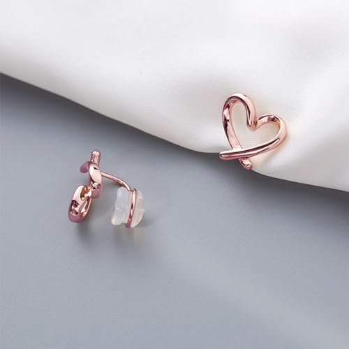 14K Gold Clip On Earrings for Women Cute Hypoallergenic Heart Earrings Non piercing Clip Earrings for Women Dainty Jewelry for Women2