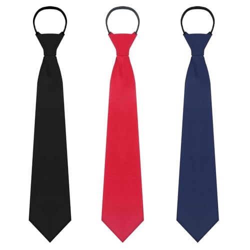 Mantieqingway Ties for Women, Pre-tied Zipper Tie Girls/Boys Adjustable Neckties for Uniforms, School, JK Cosplay, Accessory