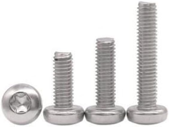 20pcs M6 screw round head screws 304 stainless steel pan internal flower type bolts thread nail 25mm-50mm - (Size: M6x30mm)