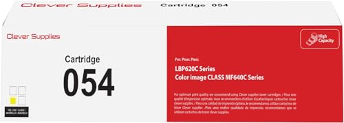 054 Toner Cartridge Replacement Compatible for Canon 054 High Yield Compatible with imageCLASS MF641Cdw MF642Cdw MF644Cdw LBP622Cdw (Yellow, 1-Pack) -  Clever Supplies