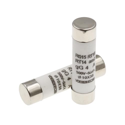 Fusibili A Cartuccia for Tubo In Ceramica, Fusibile Di Rete Domestico In Ceramica Ad Interruzione Rapida 10x38mm 380V/500V 0,5A-50A Confezione Da 100(40A)