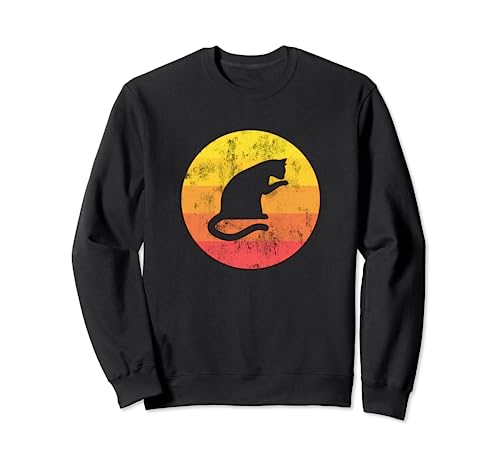 Retro Cat Funny Sun Vintage Cat Lovers Sudadera