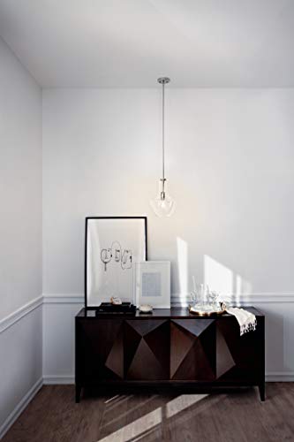 Kichler Everly 15.25" 1 Light Bell Pendant Clear Glass Chrome #TOP7