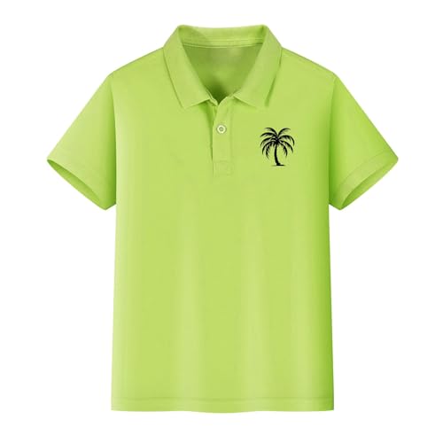 Girls Palm Tree Embroidery Polo Shirt Teen Summer Short Sleeve School Uniform Kids Tropical Vibrant Basic Pullover4