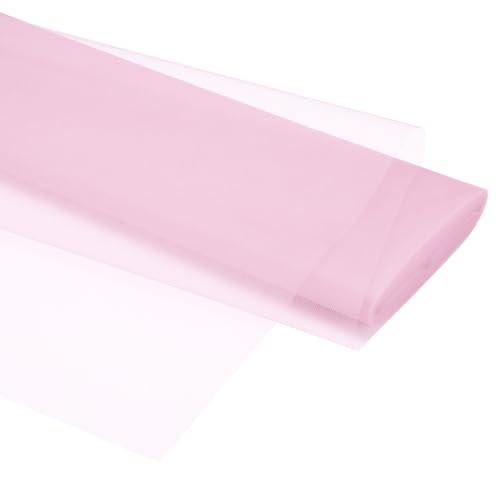 Tissu tulle rose pour decoration table bapteme et loisirs creatifs faits maison