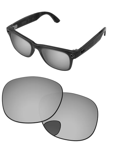 Image of Replacement Lenses for Ray-Ban Meta Wayfarer RW4008 & RW4012 53mm AI Glasses - Photochromic, Anti Blue Light Lens